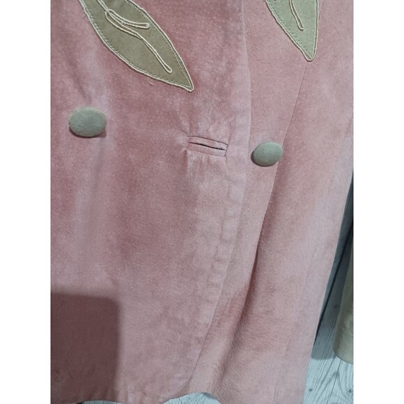 Danier Blazer S/P $350MSRP Vintage Suede Swirl Coil Cowgirl Cottage Core Rare - Picture 5 of 8